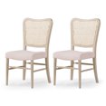 thumbnail image 2 of Maven Lane Vera Wood Dining Chair, Antique White & Cream Weave Fabric, Set of 6, 2 of 8