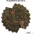 thumbnail image 3 of Vintage Forest Camouflage Table Placemats Set of 6 Retro Rustic Branch Pine Leaf Boho Style Decor Indoor Outdoor Table Placemat for Holiday Banquet Kitchen Table Decor, 3 of 6