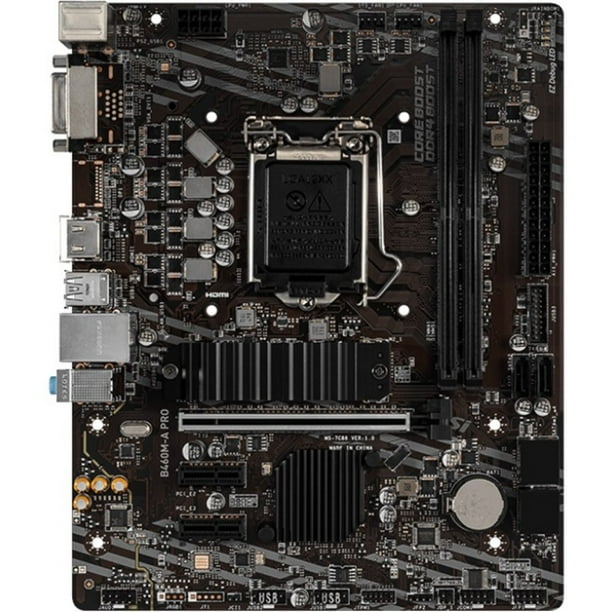 MSI B460MA PRO Desktop Motherboard Intel B460 Chipset Socket LGA