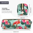 thumbnail image 3 of Easygdp Palm Leaves Flamingo para Estuche de Lápices de Cuero, Estuche de Papelería de Cuero, Estuche de Gran Capacidad con Cremallera, 3 of 7