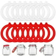 thumbnail image 1 of AMERTEER 16pcs Jar Seals Silicone Seals for Mason Jar Lids Replacement Sealing Rings Leak-Proof Rubber Jar Sealing Rings for Glass Clip Mason Jar Can (3 Colors), 1 of 11