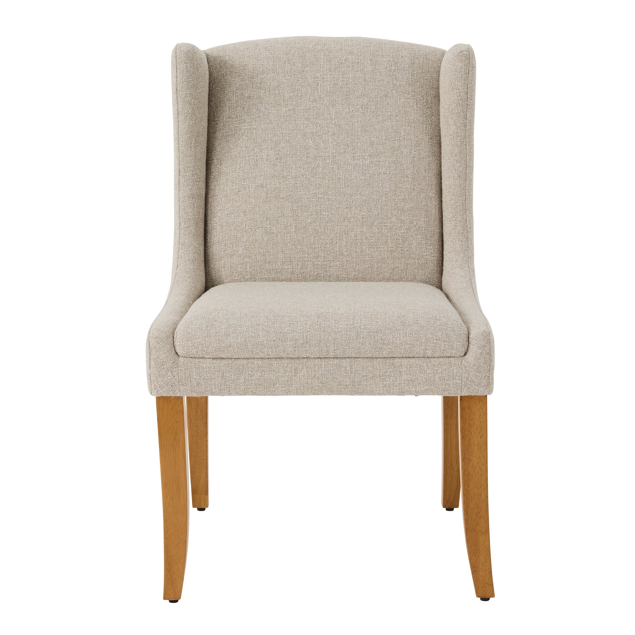Better Homes & Gardens Windsor Upholstered Wingback Dining Chair 2 Pack, Wheat