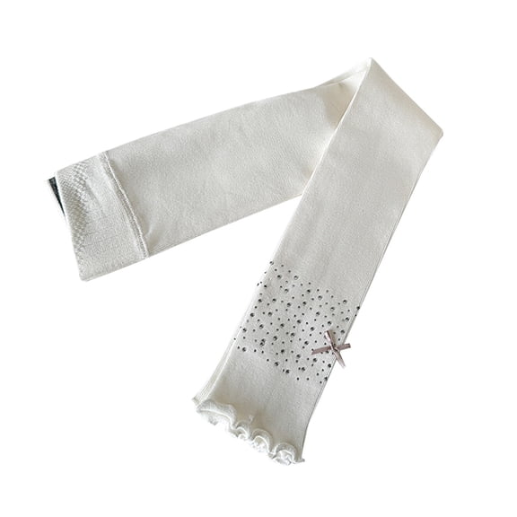 YunPes Girls Bow-Knot Tights Winter Thick Thermal Thin Cotton Stretchy Ruffle Leggings Casual Comfy Warm Footless Slim Pants