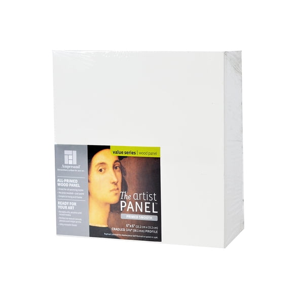 The Artist Panel Primed Smooth Cradled Profile 1 1/2 in., 6 in. x 6 in. (pack of 2)