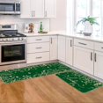 thumbnail image 4 of Floral Lucky Shamrock St. Patrick''s Day Kitchen Mats Set of 2, Home Decor Low-Profile Kitchen Rugs for Floor - 17x29 and 17x47 Inch, 4 of 6