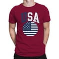 thumbnail image 2 of Blue USA Flag Graphic Men's T-shirt, 2 of 3