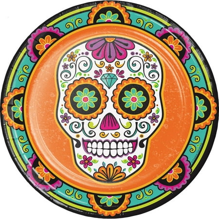 Dia De Los Muertos Day Dead Halloween Skull 8 Ct 9