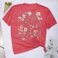 thumbnail image 5 of Aloohaidyvio Graphic T Shirts for Women,Summer Women's Vintage Flowers Shirt Spring Boho Floral Printed T-Shirt Sunflower 2024 Casual Graphic Tees Tops, 5 of 5
