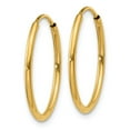 thumbnail image 2 of 14K Yellow Gold Earring Endless Women'S 17 mm 1.25Mm Hoop, 2 of 3