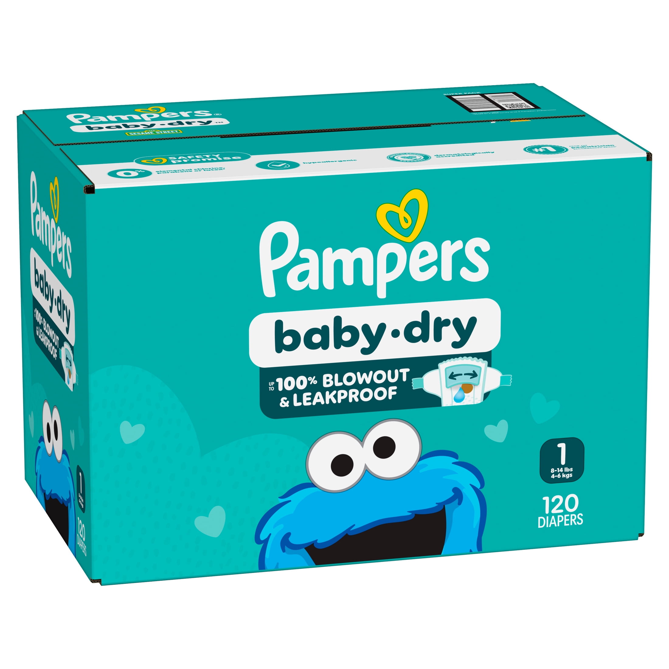 pampers1様 Pampers Baby Dry Diapers Size 1, 120 Count with Ultra Cushioning