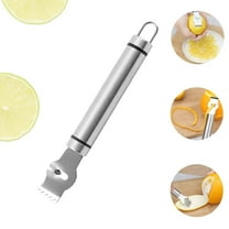 Stainless Steel Fruit Grater & Lemon Zester | Professional Grade Fine Zest & Peel Tool | Round Handle for Baking & Cooking | 1 Piece Kitchen Gadget