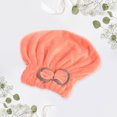 thumbnail image 1 of iZZZHH Pañuelo para la cabeza de microfibra con lazo simple de terciopelo coral, gorro para el cabello de secado rápido, toalla de baño envolvente, 1 of 3