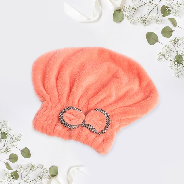 iZZZHH Pañuelo para la cabeza de microfibra con lazo simple de terciopelo coral, gorro para el cabello de secado rápido, toalla de baño envolvente