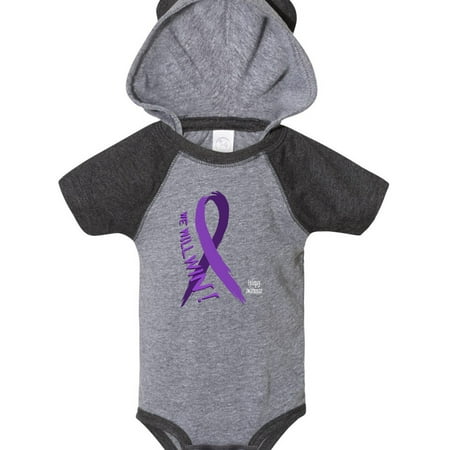 

Inktastic We Will Win Epilepsy Awareness with Purple Ribbon Gift Baby Boy or Baby Girl Bodysuit