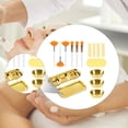 thumbnail image 1 of Juego de 23 cuencos y cepillos para mascarillas faciales, suministros de estética para tratamientos faciales, para uso doméstico en salones de belleza Oro, 1 of 8