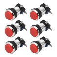 thumbnail image 5 of Juego Botón de Presión 33mm Redondo Interruptor de Botón Iluminado LED 12V con Microinterruptor para Juegos de Video de Arcade Rojo, 6 piezas, 5 of 5