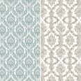 thumbnail image 7 of Red Lantern 6 ft Tall Ivory Damask Canvas Room Divider with Spruce Wood Frame, 7 of 7