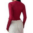 thumbnail image 3 of EDFBUYKRS Womens Long Sleeve Shirts Dressy Casual Floral Blouses Loose Tunic Tops for Fall Winter Spring S, 3 of 6