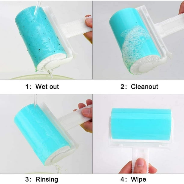 Rouleau anti-peluches réutilisable et lavable - 17,5 cm (couleur aléatoire,  lot de 2) 