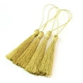 thumbnail image 4 of 30x Silky Handmade Soft Tassels Floss Bookmark Tassels with Cord Loop for Jewelry Making DIY Projects Bookmarks Golden, 4 of 6