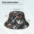 thumbnail image 6 of Gaeub Japanese Sushi Hashi Printed Double Sided Reflective Bucket Hat Foldable Sun Hat for Camping Hiking Fishing, 6 of 9