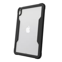 onn Slim Rugged Tablet Case for iPad (A16), iPad (10th generation) - Black/Clear