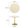 thumbnail image 6 of Modway Lippa 36" Round Modern Wood Dining Table in Brown and Gold, 6 of 8