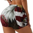 thumbnail image 1 of Balery Eagle With Hat And Roses Pantalones cortos de entrenamiento estampados para mujer, sin costuras, ajustados, para gimnasio, yoga, correr, deportes, ejercicio activo, fitness.-X-Large, 1 of 8
