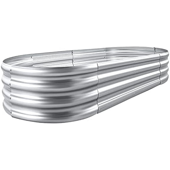 Galvanized Raised Garden Bed Kit, Galvanized Planter Garden Boxes Outdoor, Oval Large Metal Raised Garden Beds for Vegetables…………