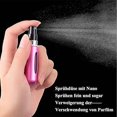 thumbnail image 3 of botellas de perfume atomizadoras de 5 ml, minibotella de perfume líquido en aerosol recargable portátil con ventana visual, para bolso, bolsillo, botella vacía para equipaje de viaje, 3 of 5