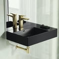 thumbnail image 6 of St. Tropez 24 x 18 Ceramic Wall Hung Sink with Left Side Faucet Mount, Matte Black, 6 of 6