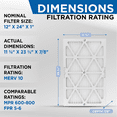 thumbnail image 2 of 6 Pack of 12x24x1 MERV 10 Pleated Air Filters by Glasfloss. Actual Size: 11-3/8 x 23-3/8 x 7/8, 2 of 8