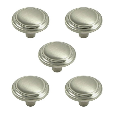 nickel brushed knobs satin round cabinet ridge hardware pack classic