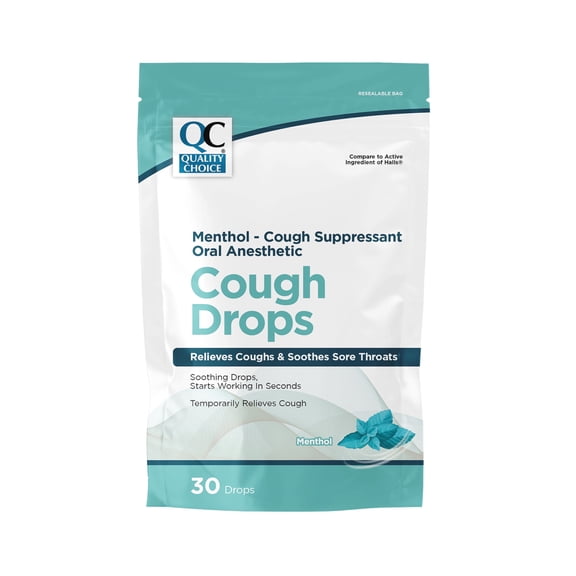 Quality Choice Menthol Eucalyptus Cough & cold Drops for Cough 30 Count