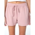 thumbnail image 6 of Celebrity Pink Women's and Women's Plus Lace Trim Tie Front Short, Sizes XS-4X, 6 of 8