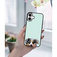 thumbnail image 5 of WIRESTER Shockproof Soft Rubber Cover Case for Apple iPhone 16 6.1" 2024, Animal Merle Aussie Australian Shepherd Dog On Aero Blue Background, 5 of 5
