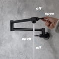 thumbnail image 2 of Cfowner Pot Filler Folding Faucet for Bar, Wall Mount Kitchen Faucet with Double Joint Swing Arm, Matte Black, 2 of 7