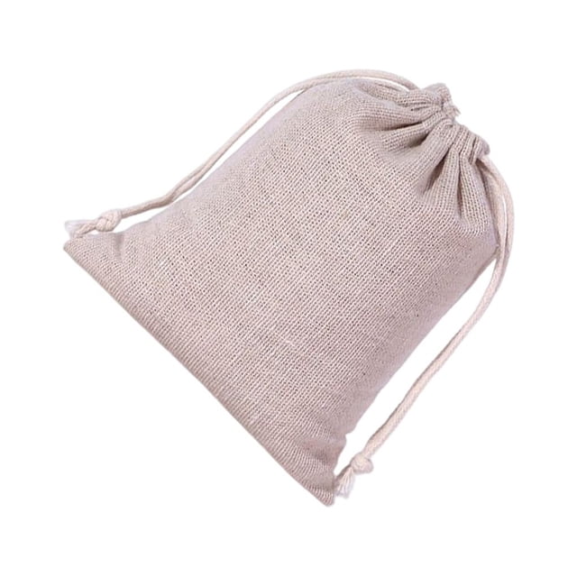 pitrice Cotton Linen Storage Bag Reusable Rectangular Solid Color Jewelry Underwear Cosmetic Household Drawstring Pouch Pocket 30x40cm 10x12cm