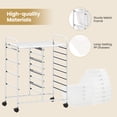 thumbnail image 5 of 12-Drawer Utility Rolling Cart with Metal Tabletop, Drawer Organizer with Wheels, Scrapbook Paper Office School Organizer,Transparent, 5 of 7