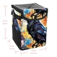 thumbnail image 5 of Crow Foldable Car Garbage Can with Lid, Leak-Proof, and Hanging Storage Bag - Trash Can for Car, Car Trash Bin, Mini Trash Can, 5 of 6