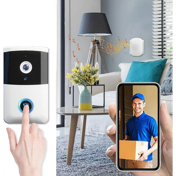 Smart Doorbell Video Doorbell with Chime - 2024 Latest HD Night Vision Video Doorbell with 38 Ring Tone, Anti-Theft Security Door Doorbell