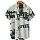 thumbnail image 5 of Camisa retro de manga corta para hombre, periódicos antiguos impresos en 3D, diseño de botones informal y moderno para ropa de calle y hogar, 5 of 5