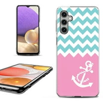 OneToughShield ® Shockproof Phone Case Compatible with Samsung Galaxy A25 5G - Chevron/Anchor