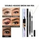 thumbnail image 1 of Lápiz de cejas bifurcado de doble cabeza | Impermeable, resistente al sudor, que no se mancha | Lápiz líquido para cejas | Acabado natural similar al cabello | Fácil aplicación | 2ml | Para unas, 1 of 2