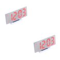 thumbnail image 2 of Bewildely Reloj despertador Digital de alta calidad, reloj con espejo LED, pantalla multifunción, luz LCD nocturna, escritorio, sistema de Type2 NO2, 2 of 6