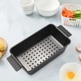 thumbnail image 1 of 12 Inch Chicago Metallic Professional Healthy Meatloaf Pan Non-Stick Barbecue Tray Rectangular Loaf Pan with Insert Rack, 1 of 5