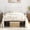 White, variant on Double bed frame, metal platform bed frame, mattress base, with spindle-shaped headboard and footboard/no need for spring mattress/under-bed storage space/stable support and easy to install