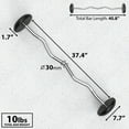 thumbnail image 4 of Synergee Fixed 10LB Easy Curl Bar Pre Weighted Curved Steel Bar with Rubber Weights - Fixed Weight, 4 of 7