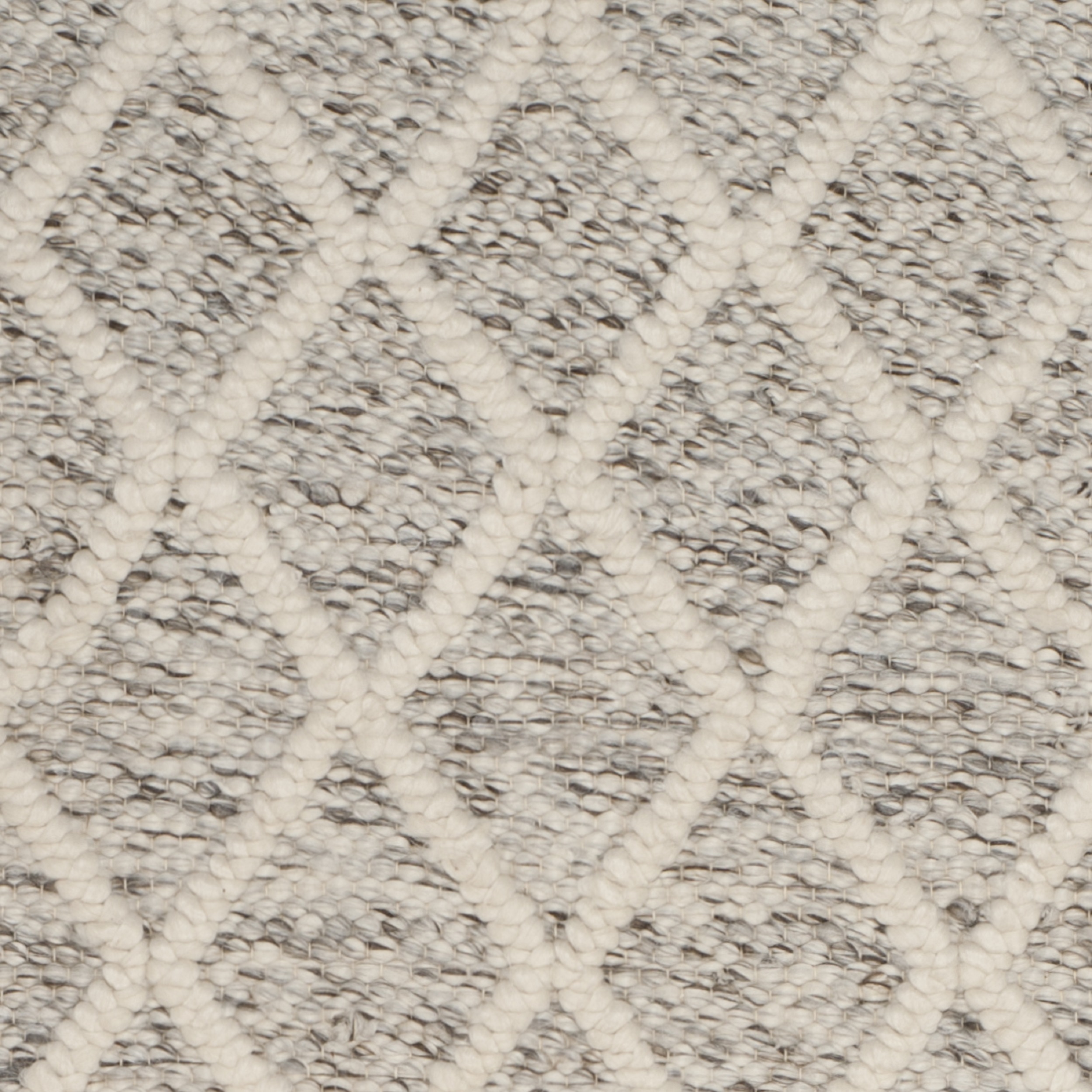 SAFAVIEH Natura Olgica Geometric Diamonds Runner Rug, Ivory/Stone, 2'3" x 8'