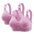 thumbnail image 2 of Ltctricy 2 Pack Plus Size Push up Bras for Women Breathable No Underwire Bralettes Full Coverage Everyday Bras, 2 of 3